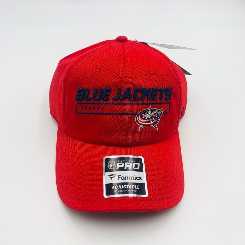 Fanatics Columbus Blue Jackets NHL Authentic Pro Red Adjustable Hat Baseball Cap